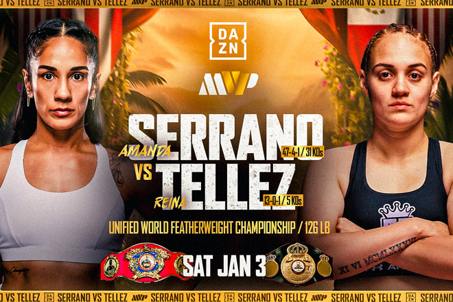 DAZN air Serrano vs Tellez live on Saturday Credit: DAZN