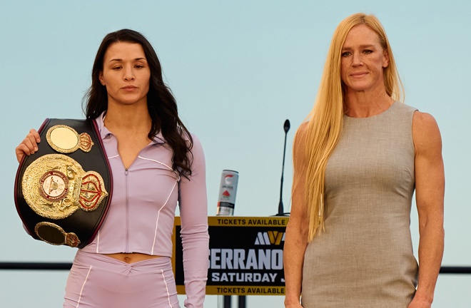 Han defends her WBA lightweight crown against Holm Photo Credit: Harry Aaron / Most Valuable Promotions