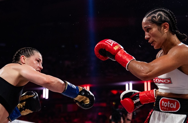 Katie Taylor overcame Amanda Serrano for a third time in New York in July Photo Credit: Esther Lin/MVP