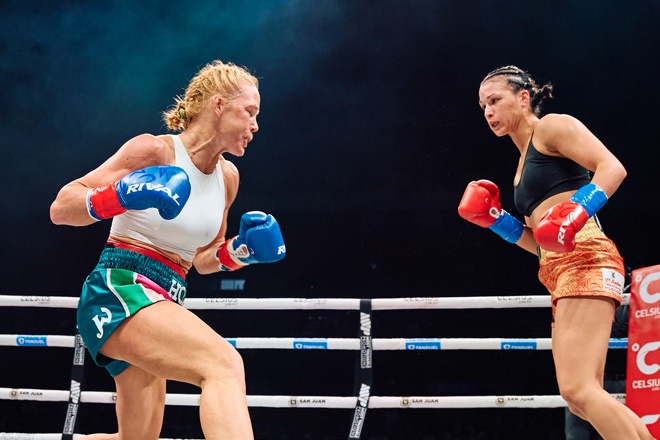 Han beat Holm on Serrano's undercard Credit: Harry Aaron / Most Valuable Promotions