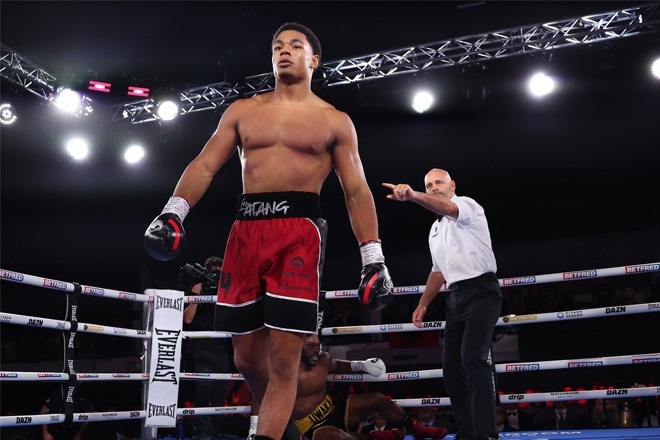 York's Leo Atang picked up a second proffesional win in Sunderland credit: Mark Robinson/ Matchroom Boxing