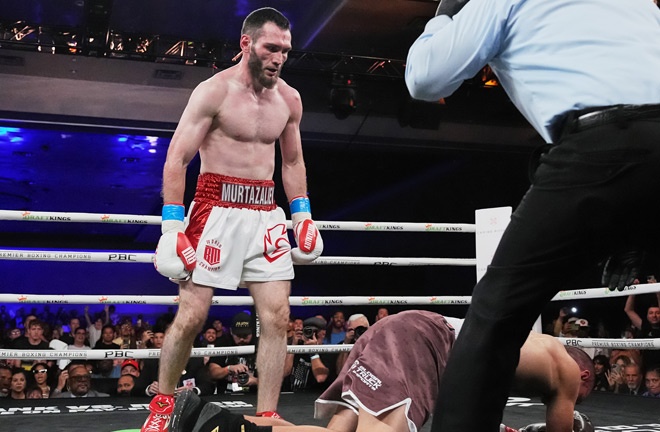 Murtazaliev destroyed Tszyu in three rounds Photo Credit: Joseph Correa/Premier Boxing Champions