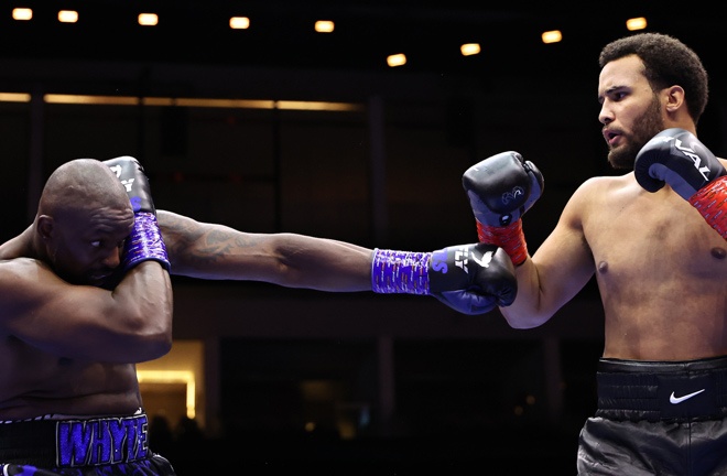 Moses Itauma stopped Dillian Whyte in the first round in Riyadh Photo Credit: Leigh Dawney/Queensberry