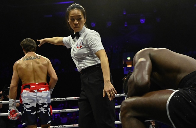 Kraus destroyed Crighton in two rounds Photo Credit: Chris Dean/BOXXER