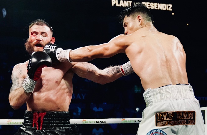 Caleb Plant suffered a shock split decision defeat to Jose Armando Resendiz in Las Vegas Photo Credit: Sean Michael Ham/TGB Promotions