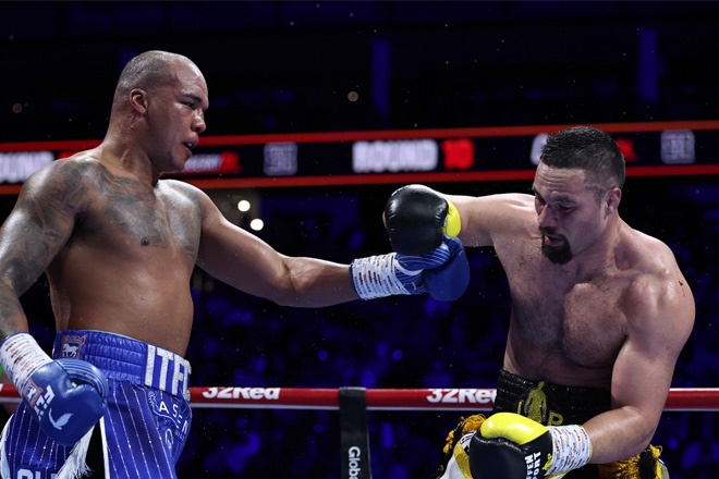 Fabio Wardley stunned Joseph Parker at the O2 credit: Leigh Dawney/ Queensberry