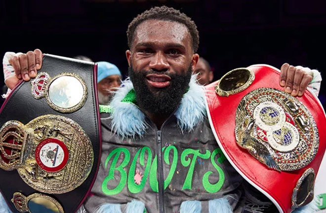 Ennis moved up after unifying the welterweight division Photo Credit: Mark Robinson Matchroom Boxing