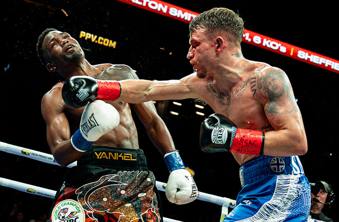 Smith knocked out Matias in Brooklyn to become WBC super lightweight champion Photo Credit: Mohsin Hussain/Matchroom Boxing