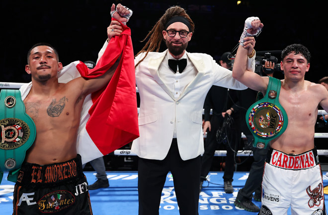 Cardenas and Martinez were held to a draw Photo Credit: Cris Esqueda Matchroom Boxing